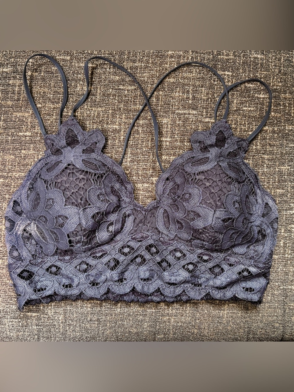 Lace Bralette - navy blue lace bralette